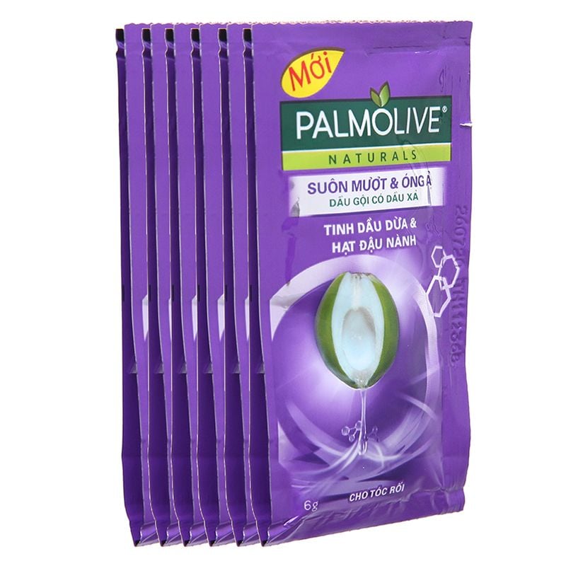Dầu gội Olive Palmolive suôn mượt óng ả 6g x 10 gói
